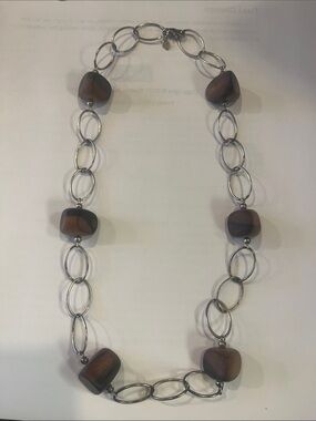 Silpada sterling silver and ebony wood necklace